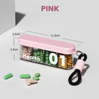 Portable, sealed pill holder with 4 compartments