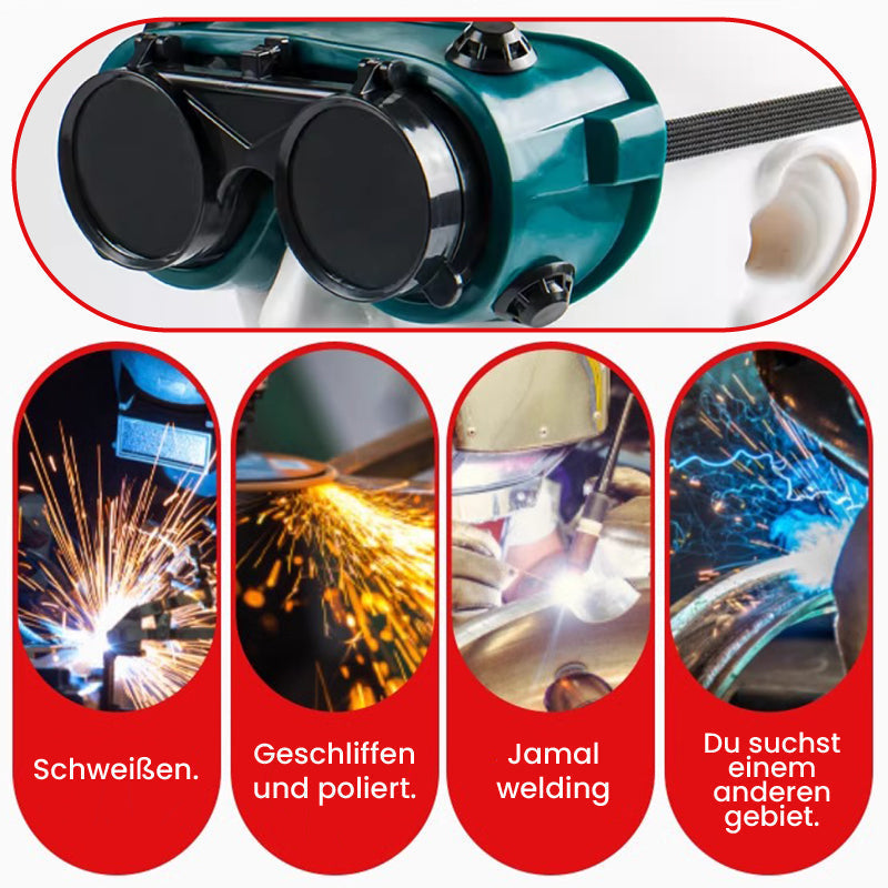 Foldable welding goggles