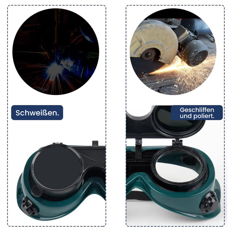 Foldable welding goggles