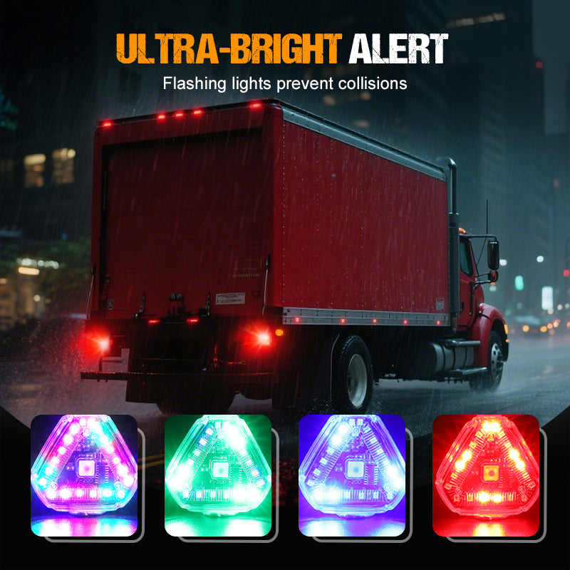 Super sharp solar flashing warning lights