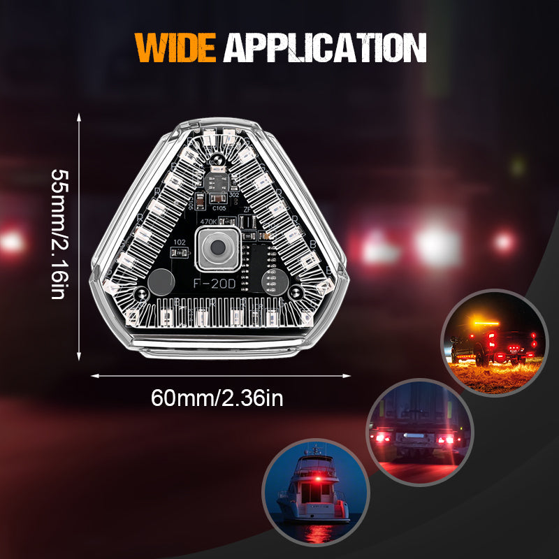 Super sharp solar flashing warning lights