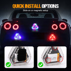 Super sharp solar flashing warning lights