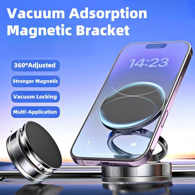 360° adjustable magnetic phone holder with vacuum