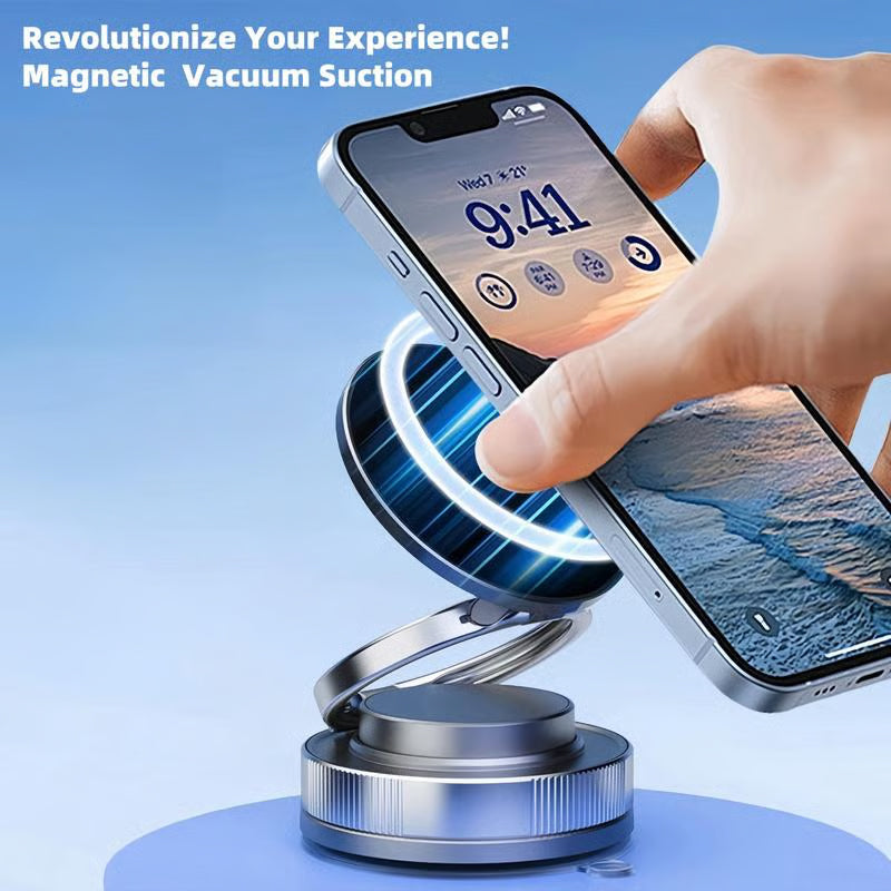 360° adjustable magnetic phone holder with vacuum