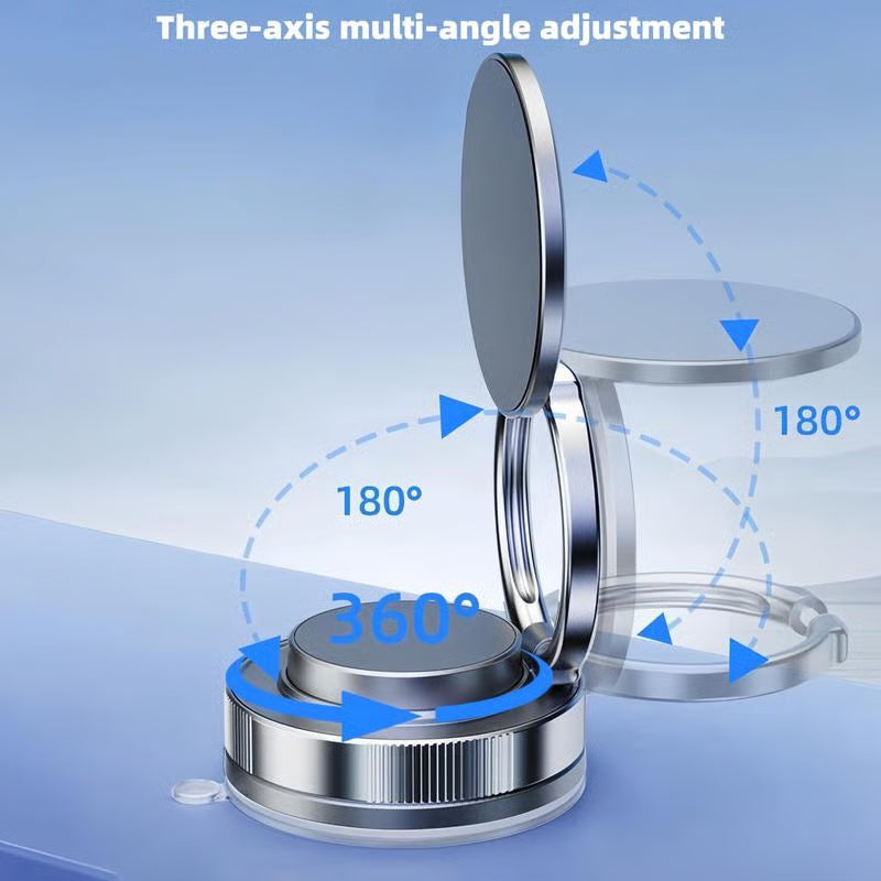 360° adjustable magnetic phone holder with vacuum