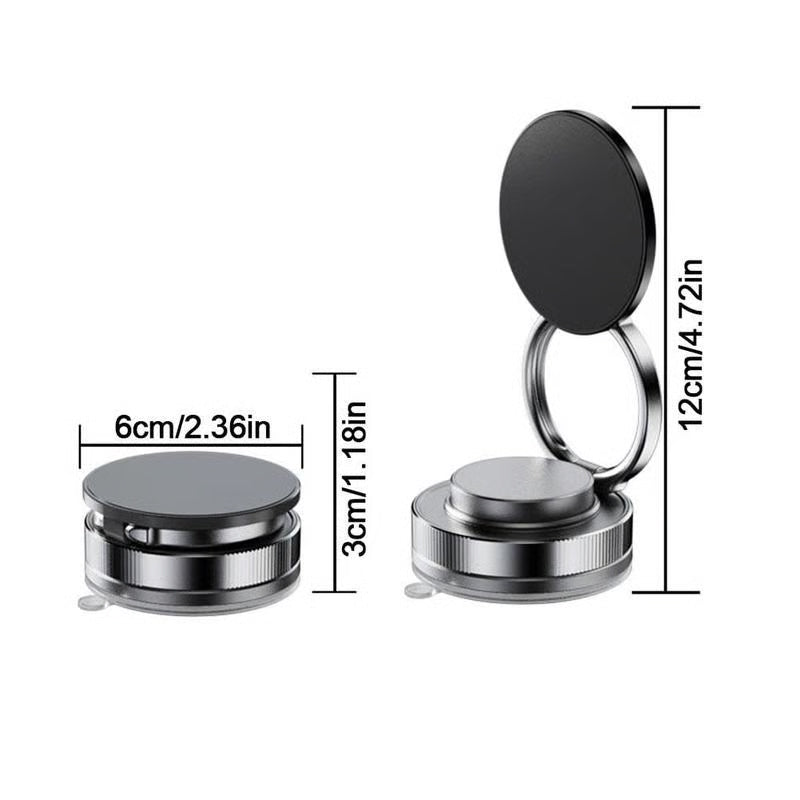 360° adjustable magnetic phone holder with vacuum