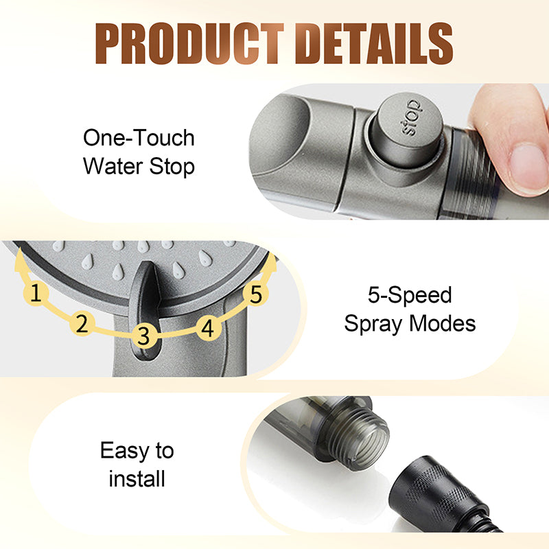 Powerful shower head with high pressure and high flow rate