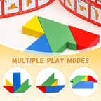 T-shaped educational wooden puzzle