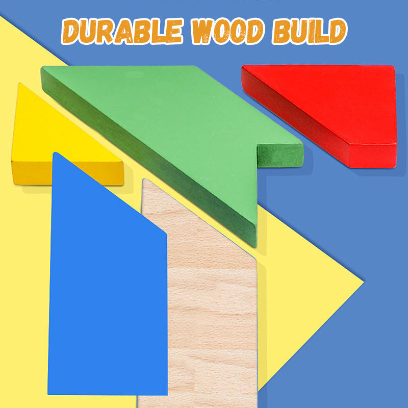 T-shaped educational wooden puzzle