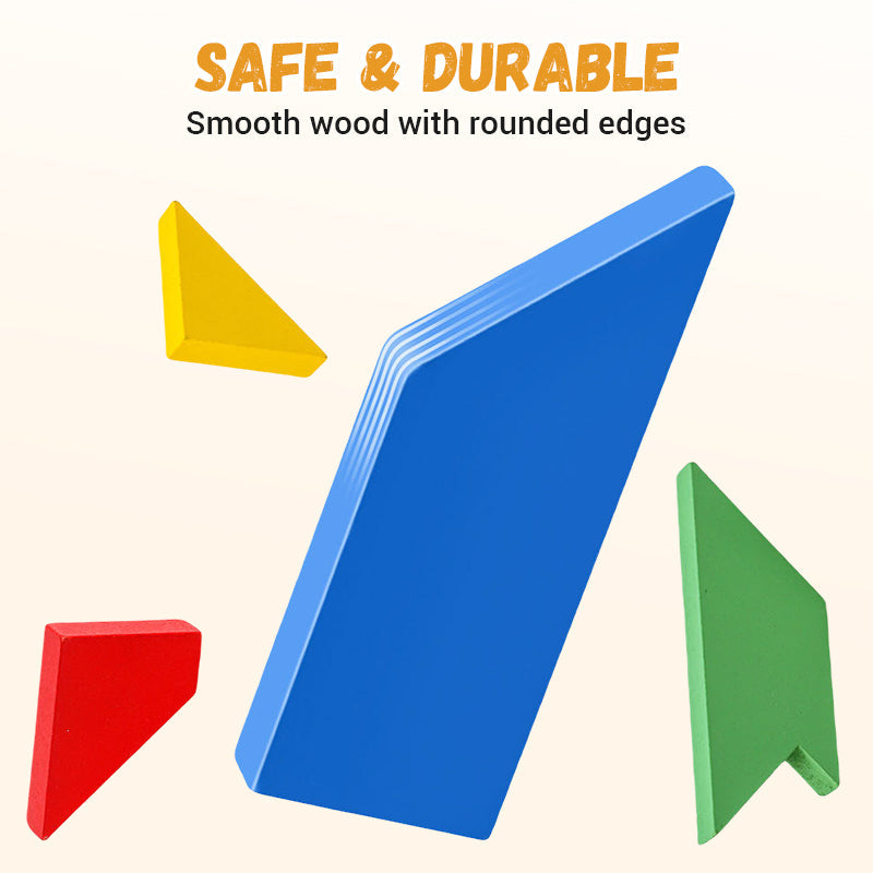 T-shaped educational wooden puzzle