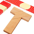 T-shaped educational wooden puzzle