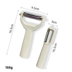 2-in-1 peeler and grater with two heads