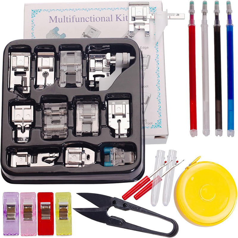 Durable set of presser feet for sewing machine