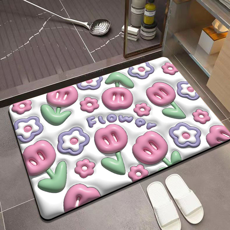 3D visual slip-resistant absorbent mat
