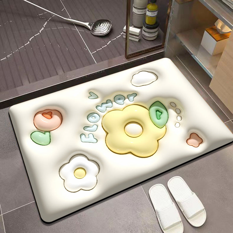 3D visual slip-resistant absorbent mat