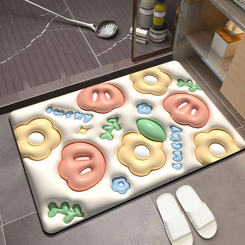 3D visual slip-resistant absorbent mat