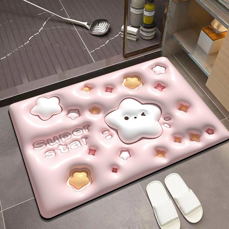 3D visual slip-resistant absorbent mat