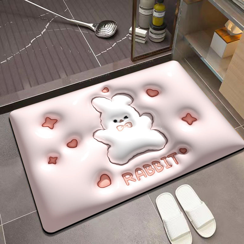 3D visual slip-resistant absorbent mat