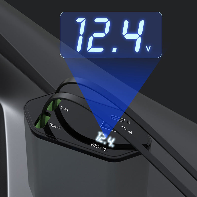 4-in-1 fast charger and retractable car charger