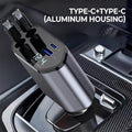4-in-1 fast charger and retractable car charger