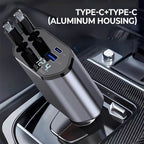 4-in-1 fast charger and retractable car charger