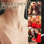 Heart-shaped necklace with four leaves