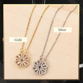 Heart-shaped necklace with four leaves
