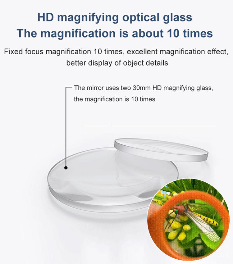 Mini collapsible magnifying glass keychain
