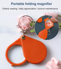 Mini collapsible magnifying glass keychain