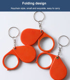 Mini collapsible magnifying glass keychain