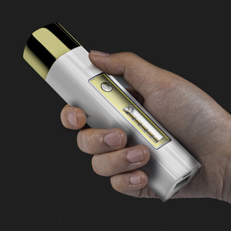 Mini 2-in-1 flashlight with high brightness and power bank