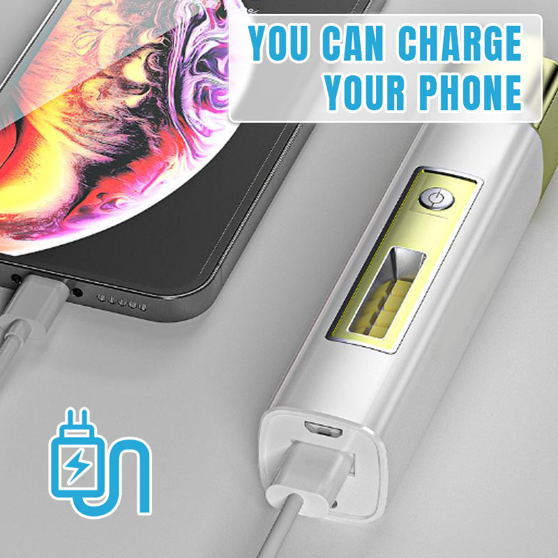 Mini 2-in-1 flashlight with high brightness and power bank