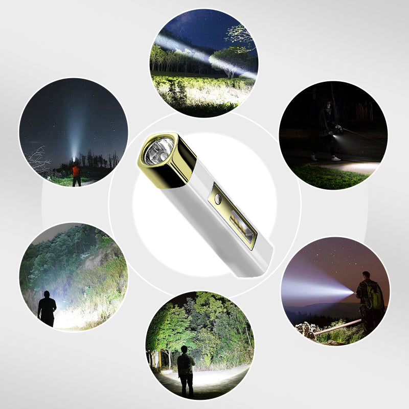 Mini 2-in-1 flashlight with high brightness and power bank
