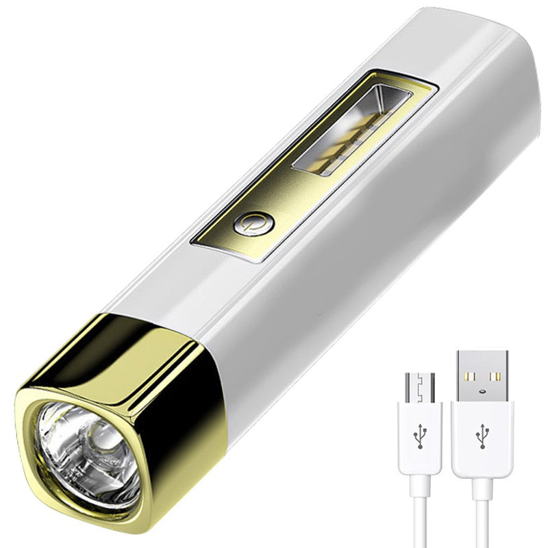 Mini 2-in-1 flashlight with high brightness and power bank
