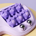 Portable double foot massage roller