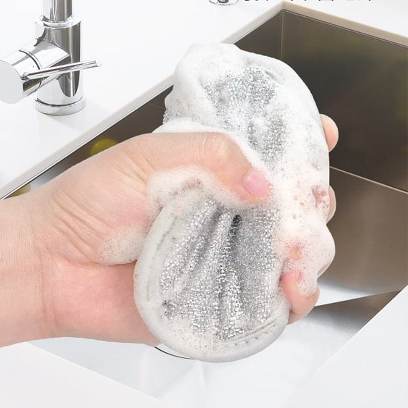Double-sided round sponge scrubbers for the kitchen