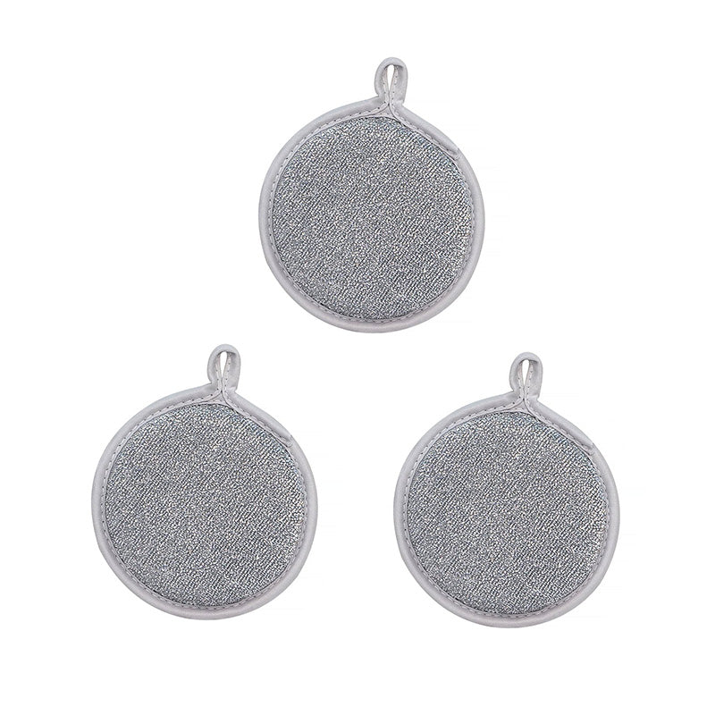Double-sided round sponge scrubbers for the kitchen