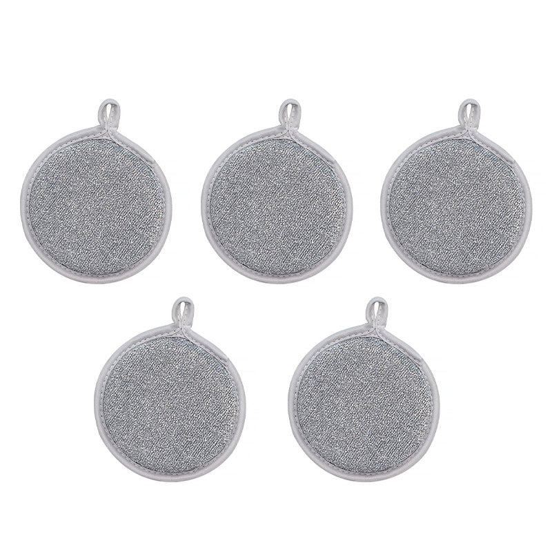 Double-sided round sponge scrubbers for the kitchen