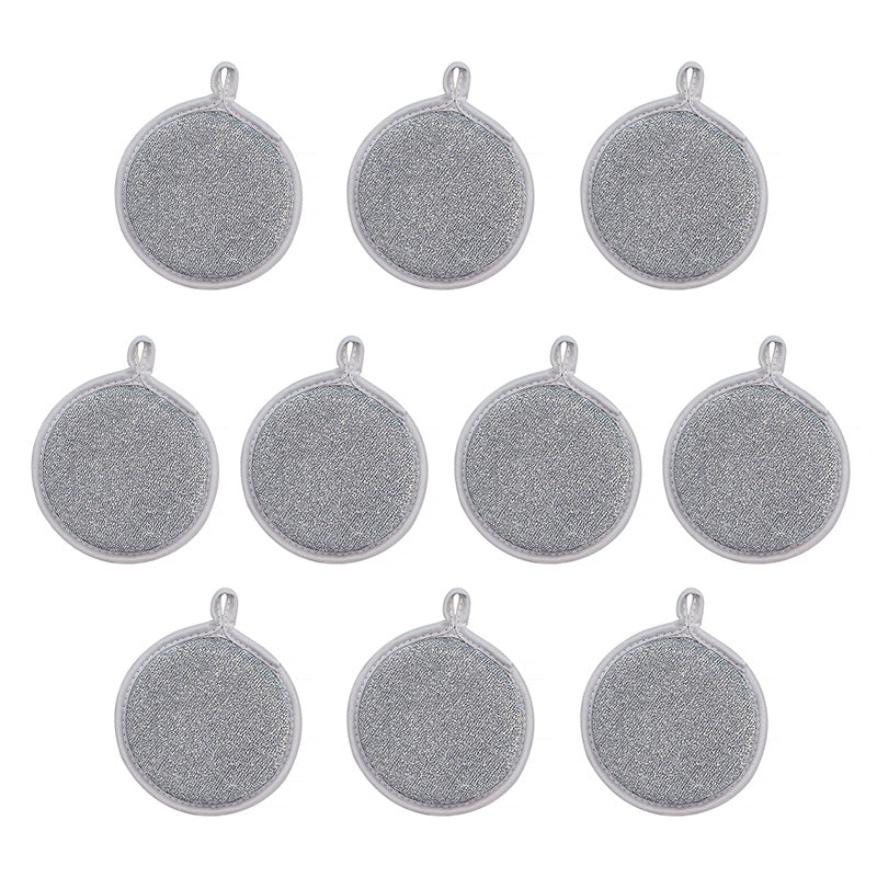 Double-sided round sponge scrubbers for the kitchen