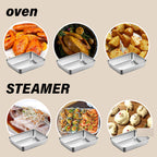 Rectangular dinner plate in stainless steel