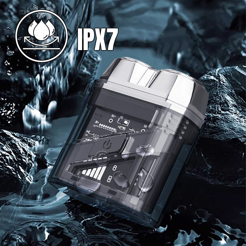 Transparent mini electric shaver – IPX7 waterproof
