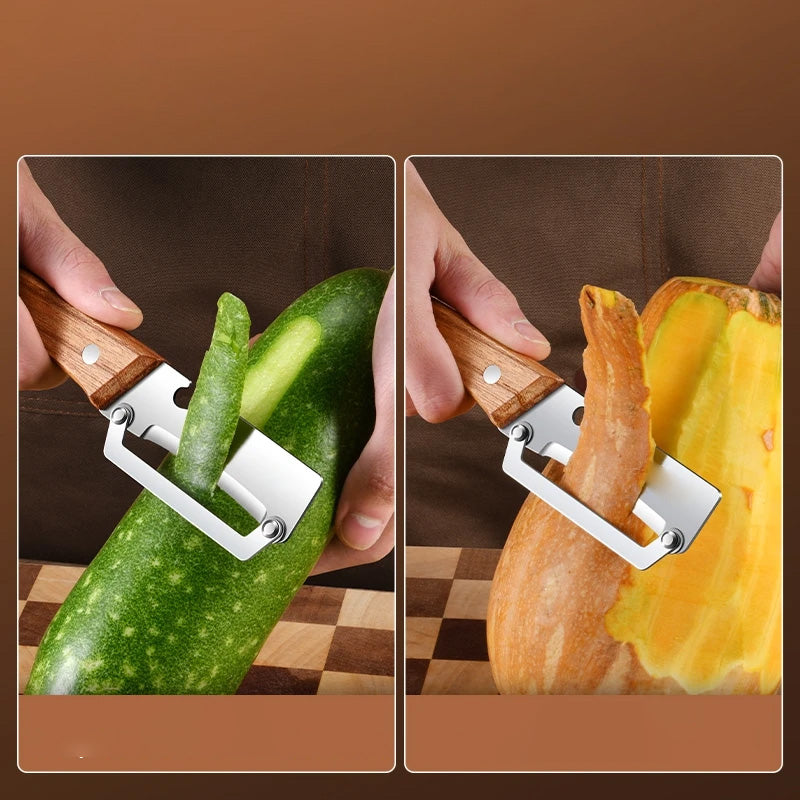Multifunctional vegetable peeler for the kitchen