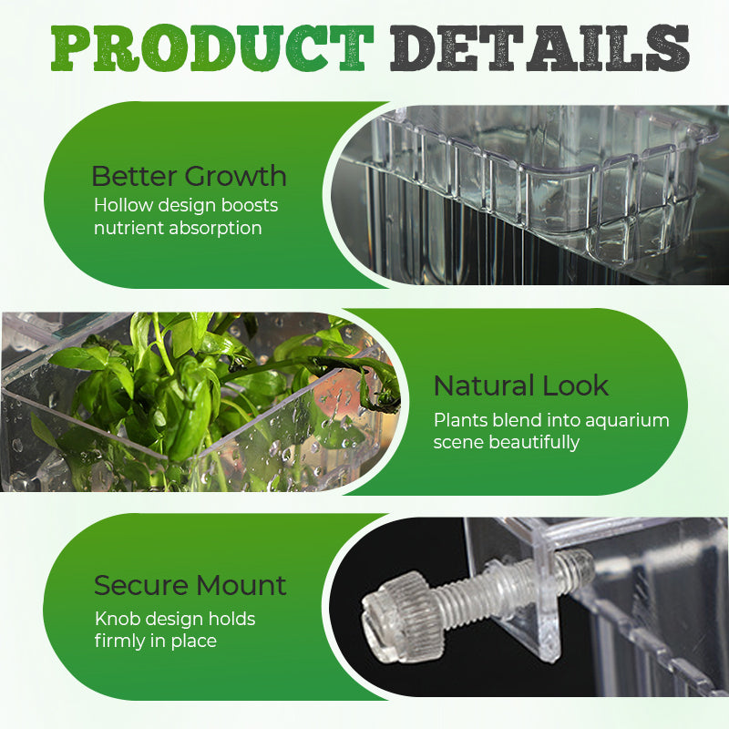 Hanging aquarium plant holder