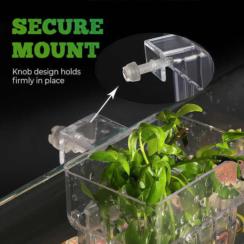 Hanging aquarium plant holder