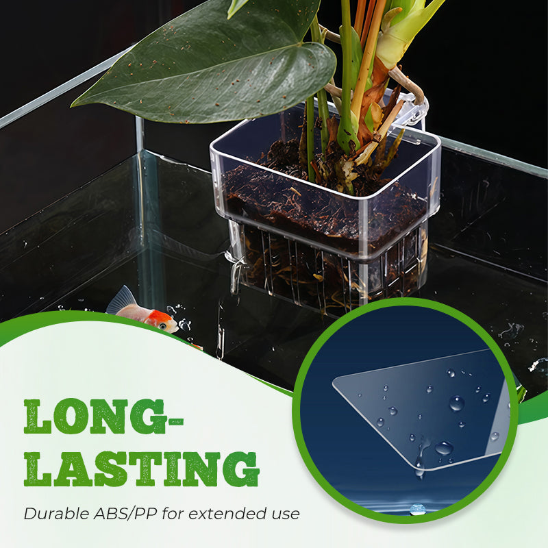 Hanging aquarium plant holder