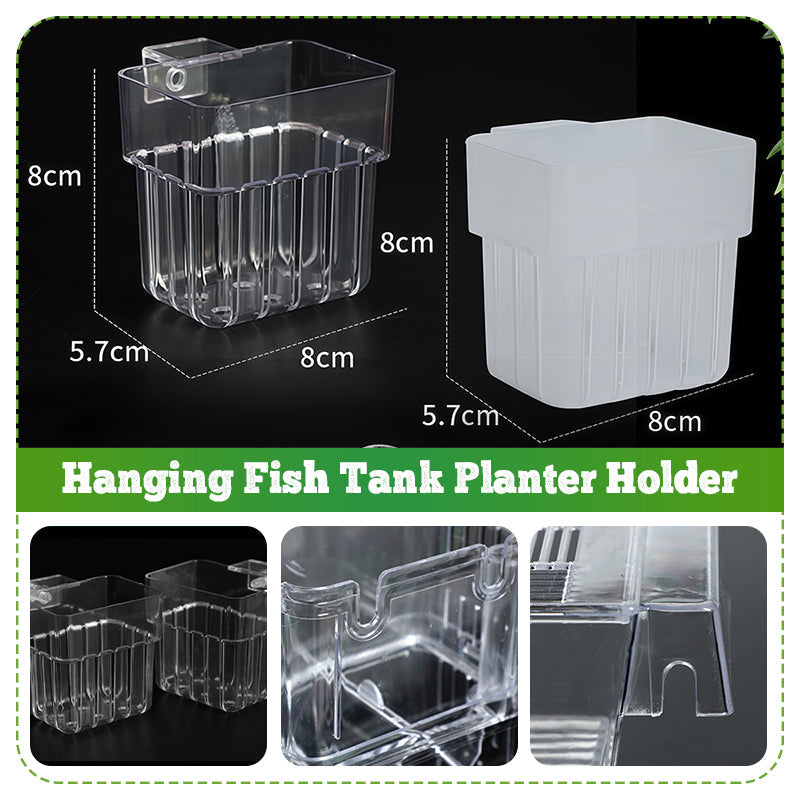 Hanging aquarium plant holder