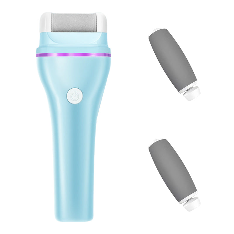 2-step wireless electric callus remover with 2 interchangeable heads