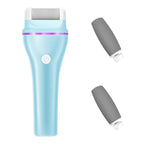 2-step wireless electric callus remover with 2 interchangeable heads