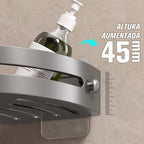 Corner shower shelf without drilling with hooks
