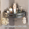 Corner shower shelf without drilling with hooks